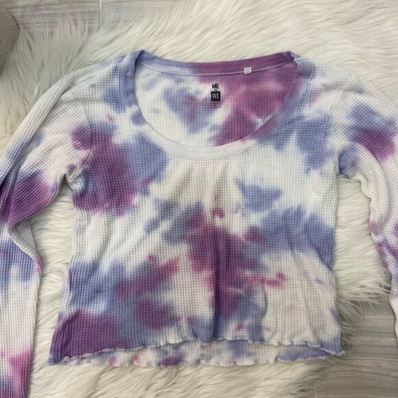 Me To We Tie Dye Waffle Knit Crop - Picture 2 of 6
